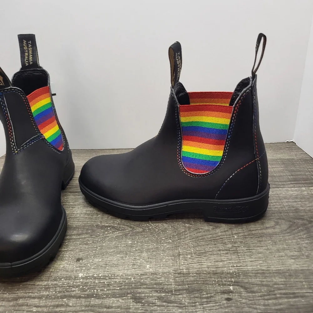 Blundstone Original 2105 Black Leather Rainbow Chelsea Boots Womens 6.5 US 3.5 A